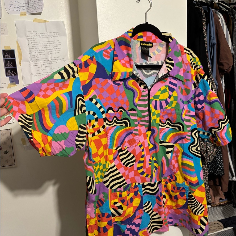 Nooworks WorkShirt Multicolour Abstract print